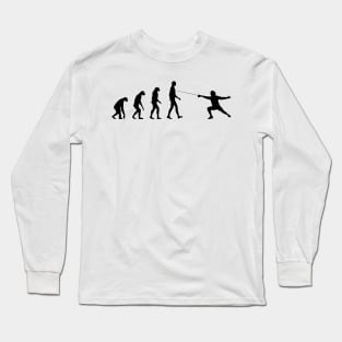 Fencing Evolution (black) Long Sleeve T-Shirt